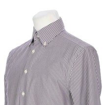Charles Tyrwhitt Non-Iron Purple White Striped Dress Shirt Mens 15-32 Sl... - £23.55 GBP