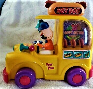 Happy Hot Dog Toy Truck by Metro Vintage 1992 Working