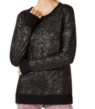 allbrand365 designer Womens Activewear Metallic Cross Back Sweatshirt,Medium - £38.31 GBP