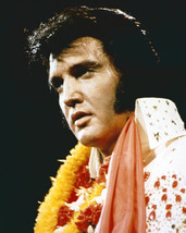 Elvis Presley with Hawaiin lei in classic white jacket 8x10 Photo - £8.45 GBP