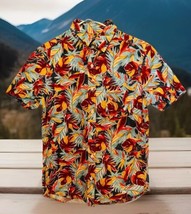 Goodiellow Mens Shirt, Size Small Short Sleeve Bright Floral Button Front - $9.80