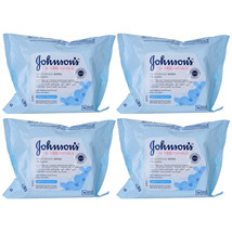 Pack of (4) New Johnson&#39;s Daily Essentials Nourishing 25 Wipes - £22.74 GBP