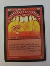 MTG Magic The Gathering Card Blistering Barrier Summon Wall Red Mirage 1996 - £3.91 GBP