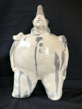 RAKU clown figurine South Africa Studio Art Pottery figurine 11&#39; - £139.90 GBP