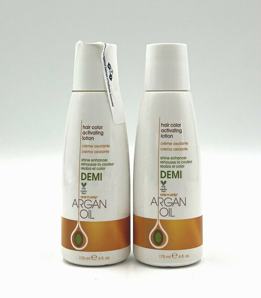 One N Only Argan Oil Hair Color Activating Lotion Shine Enhancer Demi 6 -2 Pack