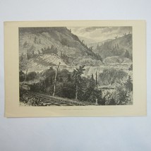 Antique 1874 Engraving Print Kittanning Point, &quot;Horse-Shoe Bend&quot; John A.... - £71.10 GBP