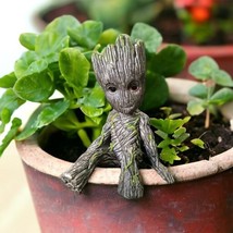 BRN Miniature Fairy Garden Sitting Groot Figurine Adorable Pvc Statue Fr... - $18.08