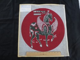 Wrights FLYING HORSE NEEDLEPOINT CANVAS #302 341 - Design 15-3/4&quot; Diameter - £19.98 GBP
