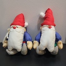 Vintage 2 Parachute Puffy Nylon 12&quot; Santa Claus Plush READ - £17.13 GBP