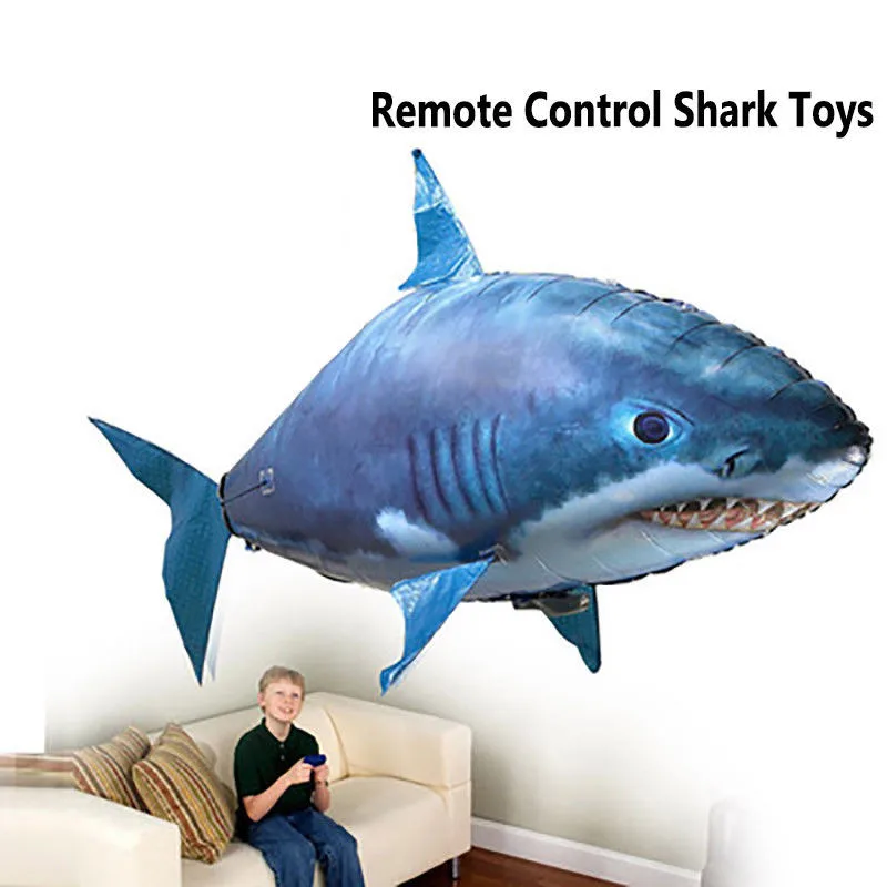 Play Play Remote Control Shark Balloons Inflatable Flying Shark Helium Balloon F - $31.00