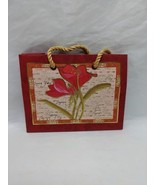 Target 2008 Red Flower Gift Bag 4.5&quot; X 6&quot; - £18.68 GBP