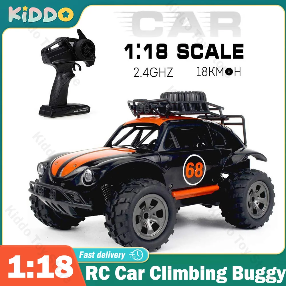RC Car 1/18 Climbing Buggy 2WD Big Wheel Off-Road 2.4GHz Shock Absorber Remote - £44.15 GBP+