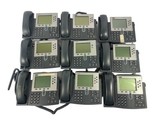 Lot of 9 Cisco IP 7900 7960 7945 PoE VoIP Business Office Phone Handset ... - $148.49