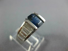 2.75Ct Emerald Cut Simulated Sapphire 925 Sterling Silver Men&#39;s Engagement Ring - £60.70 GBP