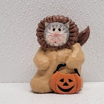 Midwest Cannon Falls Halloween Cat In Lion Costume Pumpkin 3.5&quot; Figure - £15.70 GBP