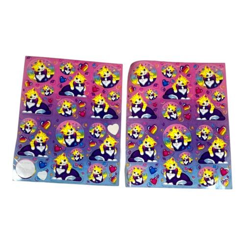 Primary image for Lisa Frank Sticker Sheet Vintage 90s Authentic S268 Bubble Kittens Cats Lot Of 2