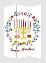 Celebratory Hanukkah Three Panel Room Divider Screen - $11,287.44 MXN