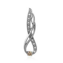 Jewelry of Venus fire I2 Champagne brilliant silver pendant - £631.84 GBP