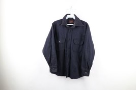 Vtg 60s 70s Mens Small Distressed Wool Linen CPO Button Shirt Jacket Jac Shirt - £71.62 GBP