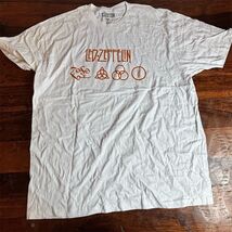 Led Zeppelin Men's 2XL White Graphic Print Short Sleeve T-Shirt - $13.07