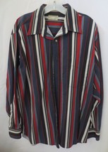 NATURAL ISSUE Dress Shirt Blue Red small Yellow Stripe Striped Long Sleeve - £19.98 GBP