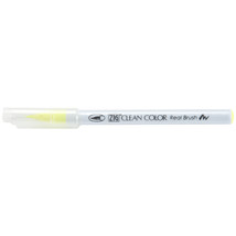 Kuretake ZIG Clean Color Real Brush Marker Fluorescent Yellow - £6.08 GBP