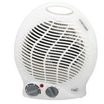 Vie Air 1500W Portable 2-Settings White Home Fan Heater with Adjustable Thermos - £44.11 GBP