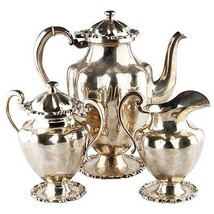 Vintage Juarez Alameda Argent Sterling Café Pot Sucre Et Crème Ensemble - $2,389.66