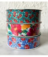 Pioneer Woman Ribbon 3 Rolls 7/8&quot;x 3&#39; Vintage &amp; Heritage Florals-Breezy ... - $19.46 CAD