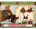 Happy Hooligan American Journal Examiner Comic New Year UNP Postcard Opp... - $5.89