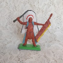 Britains Deetail Wild West Indian Chief Figure 1971 Metal Base FREE SHIPPING - $10.39