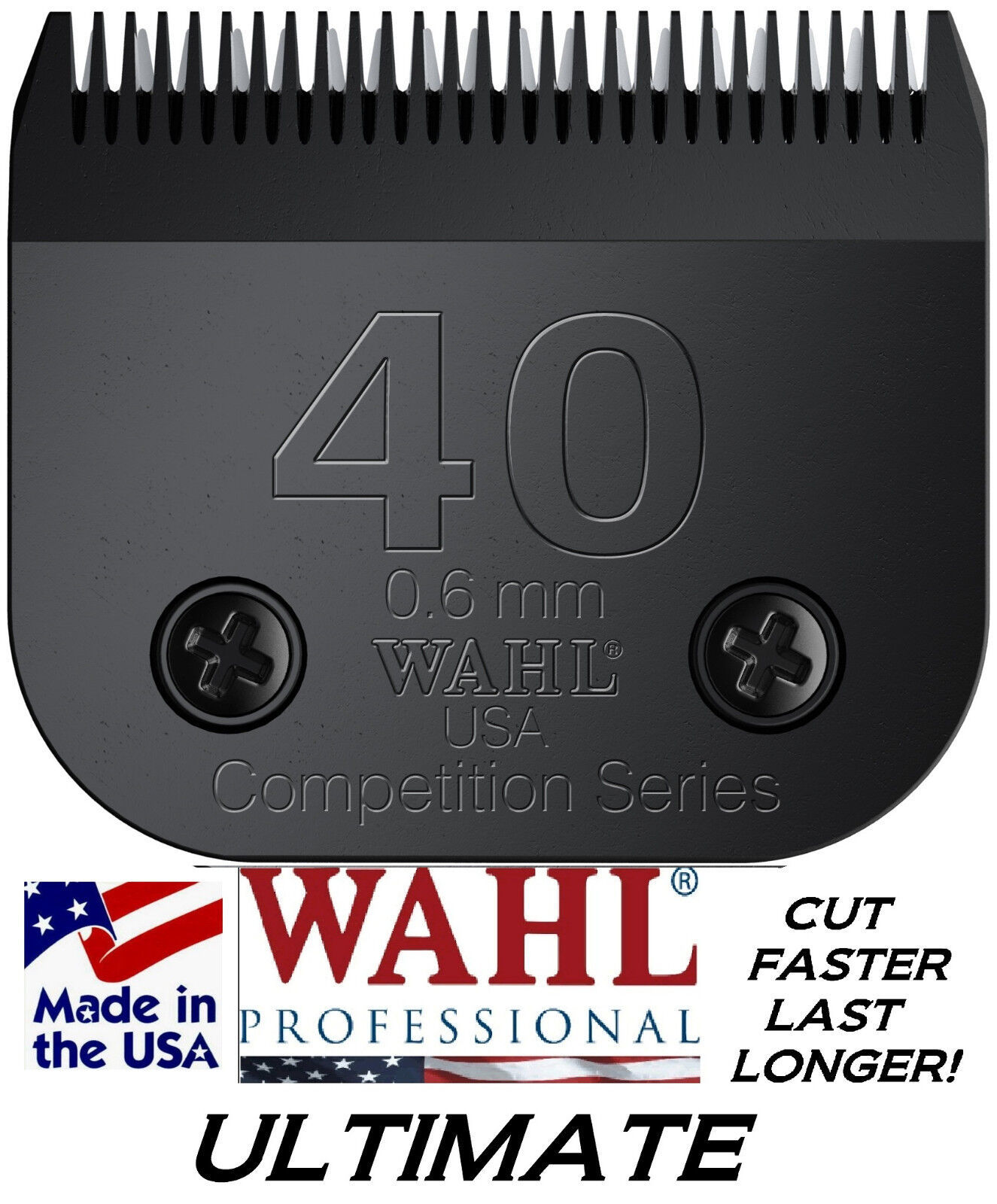 Primary image for WAHL ULTIMATE COMPETITION Pet Grooming # 40 BLADE 6mm*Fit Oster A5 A6 Clippers