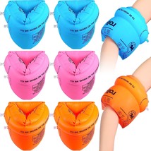 6 Pack Arm Floaties Pvc Arm Bands Inflatable Water Floater Sleeves Swimming Ring - £15.62 GBP