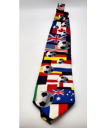 Vintage Ralph Marlin Soccer Necktie Linda J Luna 58&quot; Tie Sports Super Fa... - £5.85 GBP