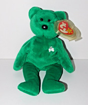Ty Beanie Baby Erin Plush 8in Teddy Bear Stuffed Animal Retired with Tag... - £8.00 GBP