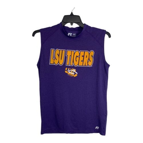 Primary image for Russell Mens Shirt Size Medium 38/40 Purple LSU Geaux Tigers Sleeveless