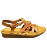 Natural Soul by Naturalizer Flat Sandal Women&#39;s 6 Brown Upper Leather Sl... - $27.73