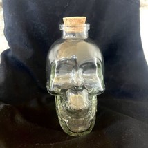 Skull Heavy Glass Head Vodka Empty Bottle Halloween Decor￼ Small - £10.11 GBP