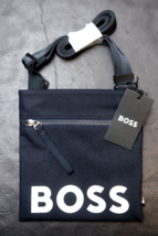 Hugo Boss Pixel Logo Recycled Material Navy Blue Envelope Sling Shoulder Bag - £46.71 GBP