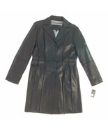 77060 Black, Guess Women Long Lambskin Leather Coat/Jacket - £318.94 GBP