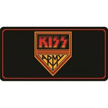 kiss army logo black background license plate made in usa - £22.86 GBP