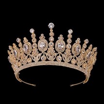 Hadiyana New Bridal Classical Couronne De Mariage Crowns  Elliptical Zircon Wedd - £81.39 GBP