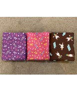 Fat Quarter 100% Cotton Fabric 3 FQ bundle Willy Wonka chocolate candy j... - £14.57 GBP