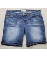 Torrid Bermuda Shorts Women&#39;s 20 Blue Whiskered Denim 5-Pockets Design H... - $26.79