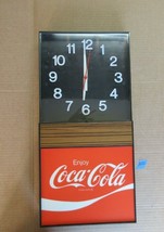 Vintage Enjoy Coke Hanging Wall Clock Sign Advertisement  A20 - £140.98 GBP