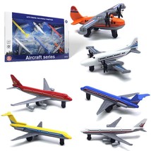 Toy Airplane 6 Pack Mini Diecast Airplanes, Aircraft Plane Playset Includes Glid - $40.32