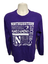 2018 Northwestern University Wildcats Football Adult Medium Purple LS TS... - $332.50 MXN