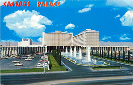 Chrome Postcard NV C150 Cancel 1982 Caesars Palace Casino Las Vegas Fountain - $5.94