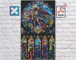 Harry Potter Stained Glass Fantastic Movie Counted PDF Cross Stitch Pattern - $3.50