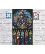 Harry Potter Stained Glass Fantastic Movie Counted PDF Cross Stitch Pattern - $4.80 CAD